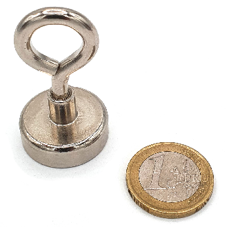 Magnet mit Ø25mm -Zapfen, Kraft 25 kg-Beschreibung lesen