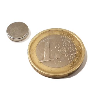 Disc magnetico neodimio Ø 10x2mm, potenza 0,9 kg-Leggi tutto