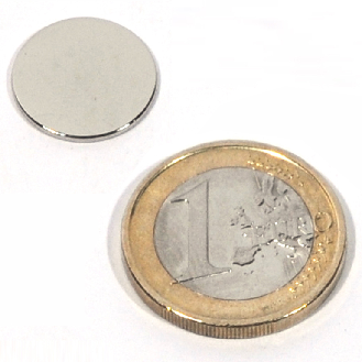 Neodym -Magnetscheibe Ø15 x 1 mm, Leistung von 0,95 kg-Beschreibung lesen