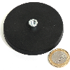 Imán de neodimio de goma Ø66 mm con pezón golpeado, potencia de 25 kg