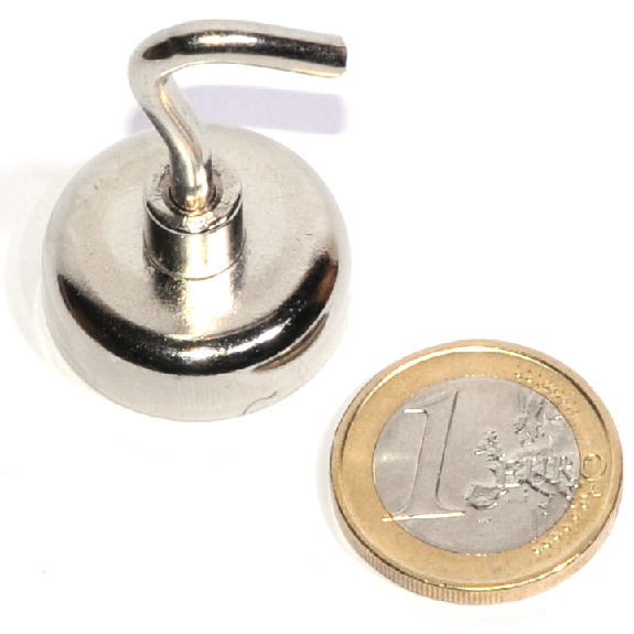 Ø25 mm de imán de gancho, 23 kg de potencia Ø25 mm de imán de gancho, 23 kg de potencia-Leer más