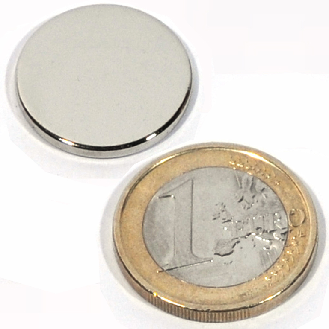 Disc magnetico neodimio Ø20 x 2 mm, potenza 2,5 kg-Leggi tutto