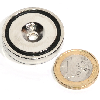 Magnete neodimio in pentola in acciaio con foro di fissaggio da 32 mm, potenza da 32 kg-Leggi tutto