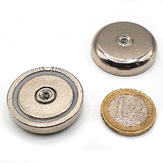 Magnete con foro filettato Ø 32mm, potenza 27 kg-Leggi tutto