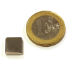 Bloque de magnet de Neodymium 10x10x3mm, potencia 1.7 kg