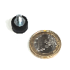 Magnet de neodimio de goma de Ø12 mm con varilla roscada, potencia 1.3 kg