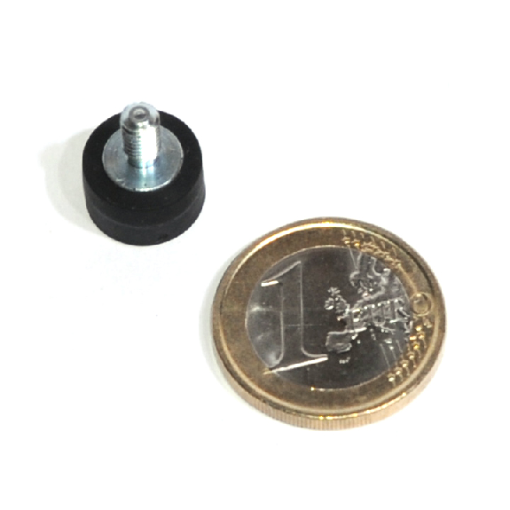 Magnet de neodimio de goma de Ø12 mm con varilla roscada, potencia 1.3 kg Magnet de neodimio de goma de Ø12 mm con varilla roscada, potencia 1.3 kg-Leer más