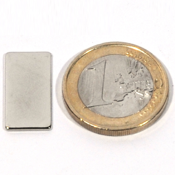 Bloque de magnet de Neodymium 20x10x1mm, potencia 1.2 kg-Leer más