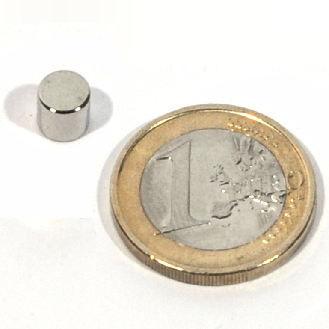 Neodym -Magnetscheibe Ø 6x6 mm, Leistung von 1,2 kg-Beschreibung lesen