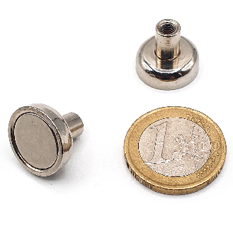 Magnete con manica tappata Ø16mm, potenza 8 kg-Leggi tutto
