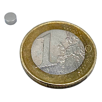 Disc magnetico neodimio Ø 4x2mm, potenza 0,42 kg-Leggi tutto