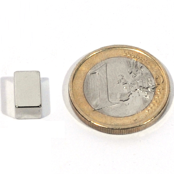 Bloque de magnet de Neodymium 10x6x5 mm, potencia 2.3 kg-Leer más