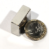Bloque de magnet de Neodymium 25x20x10 mm, potencia 17 kg