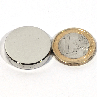 Disco di magnete neodimio Ø25 x 5mm, potenza 8 kg-Leggi tutto