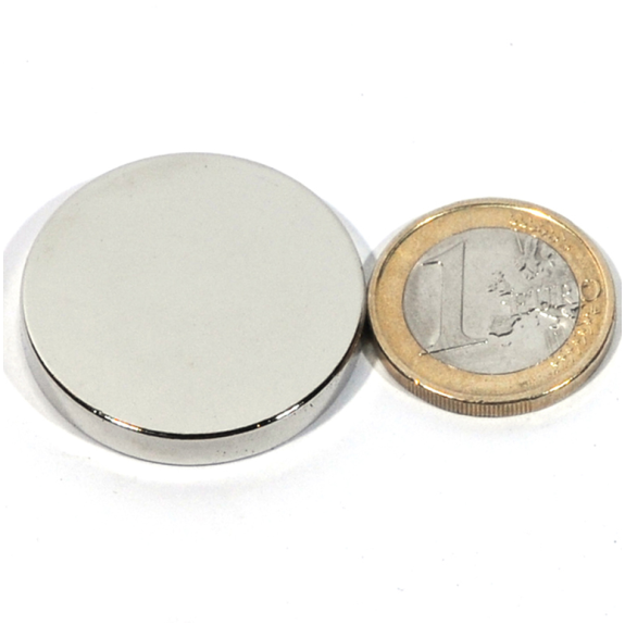 Disco magnet de neodimio Ø32 x 5 mm, alimentación 12.2 kg-Leer más