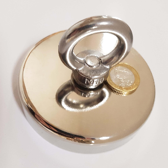 Ø90mm magnete da pesca con occhiello, potenza 280 kg-Leggi tutto