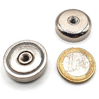 Magnet mit Gewindeloch Ø 25 mm, Leistung 17 kg-Beschreibung lesen