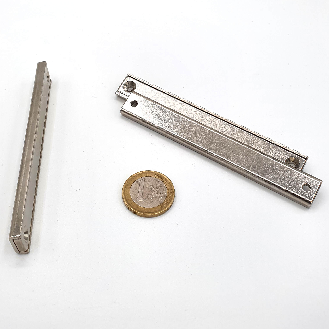 Rechteckiger Neodym -Magnet mit Befestigungsloch 100 x 13,5 mm, Leistung 36 kg-Beschreibung lesen