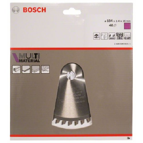 Kreissägeblatt Multi Material, 184 x 16 x 2,4 mm, 48-Beschreibung lesen