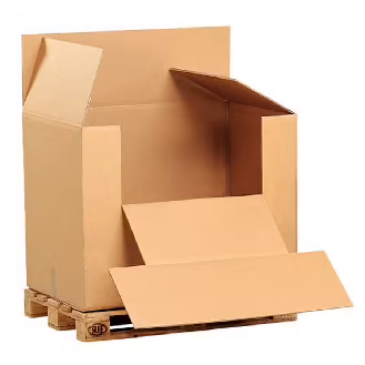 Caisses cartons double cannelure brun 78x118x107 cm par 40 unités-Lire la description