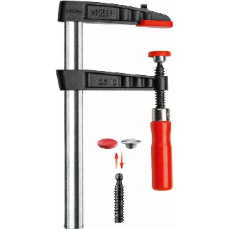 Tornillo de apriete de fundición maleable con empuñadura de madera TG - TG30S10 --Leer más