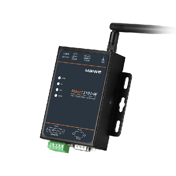Servidor serie de 1 puerto RS232/485/422 (DB9) a Ethernet y WiFi Mport3101-W-Leer más