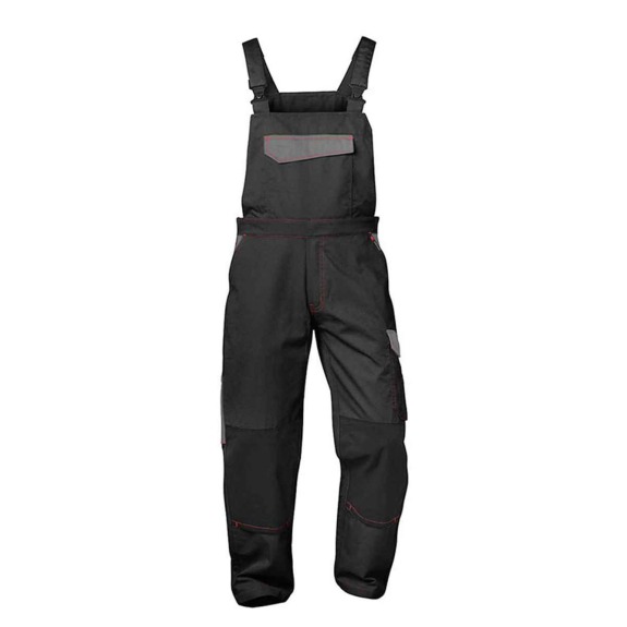 EN TWILL LATZHOSE 22471 Gr.54  SCHWARZ/GRAU-Beschreibung lesen