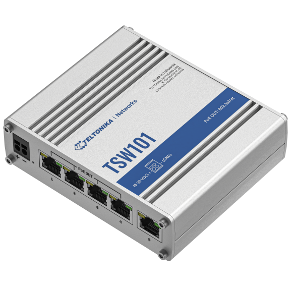 Switch no gestionable TSW101 5xGbE 4xPOE 802.3at/af-Leer más