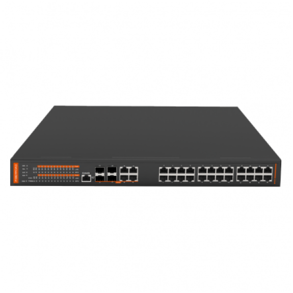 Switch 19'' 4 GX + 24 PoE/PoE+ FR-5M3424P Switch 19'' 4 GX + 24 PoE/PoE+ FR-5M3424P-Leer más