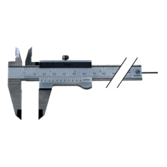 Calibre pie de rey ATORN INOX 100 mm, tornillo de bloqueo, escala 0,05 mm Calibre pie de rey ATORN INOX 100 mm, tornillo de bloqueo, escala 0,05 mm-Leer más