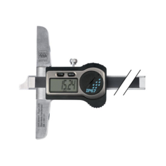 Calibres Foot of King Elec. , 250 mm, 0,01 mm Twin-Cal, IP67, voie droite-Leggi tutto