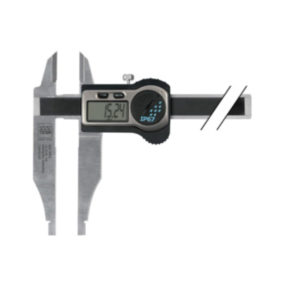 Calibres pie de rey elec. 300 mm, 0,01 mm TWIN-CAL, IP67, con patillas Calibres pie de rey elec. 300 mm, 0,01 mm TWIN-CAL, IP67, con patillas-Leer más