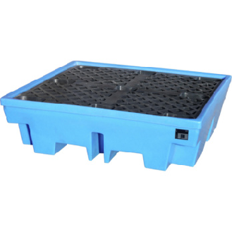 bandeja recogida, PE, cubetas de 200 l, 1310x1310x370 mm, volumen recogida 410-Leer más
