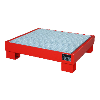 Band. col. RAL 3000, rojo vivo 4 bidones de 60 l LxAnxAlt 800 x 900 x 220 mm-Leer más