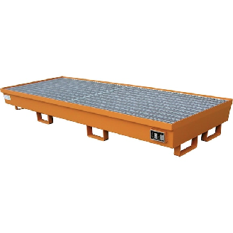 Cubeta colectora con rejilla LxAnxAlt 2400 x 800 x 285 mm, galvanizada-Leer más