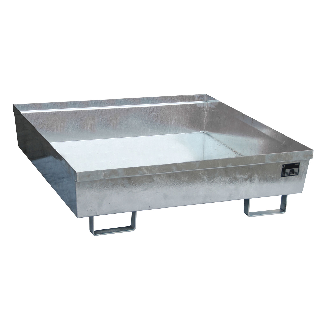 Cubeta colectora sin rejilla LxAnxAlt 1200 x 1200 x 335 mm, galvanizada-Leer más