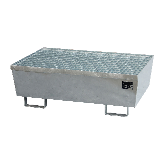 Cubeta colectora con rejilla LxAnxAlt 1200 x 800 x 415 mm, galvanizada-Leer más