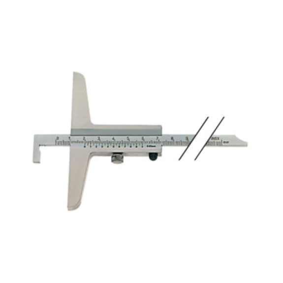 Calibre de profundidad INOX ATORN 200 mm con gancho puente de 100 mm cromado Calibre de profundidad INOX ATORN 200 mm con gancho puente de 100 mm cromado-Leer más