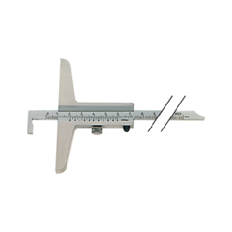 Calibre de profundidad INOX ATORN 500 mm con gancho puente de 150 mm cromado-Leer más