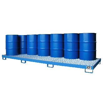 cubeta colectora con rejilla LxAnxAlt 3880x1300x190 mm RAL 5012 azul claro-Leer más