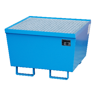Cubeta colectora con rejilla LxAnxAlt 800 x 800 x 545 mm RAL 5012 azul claro-Leer más