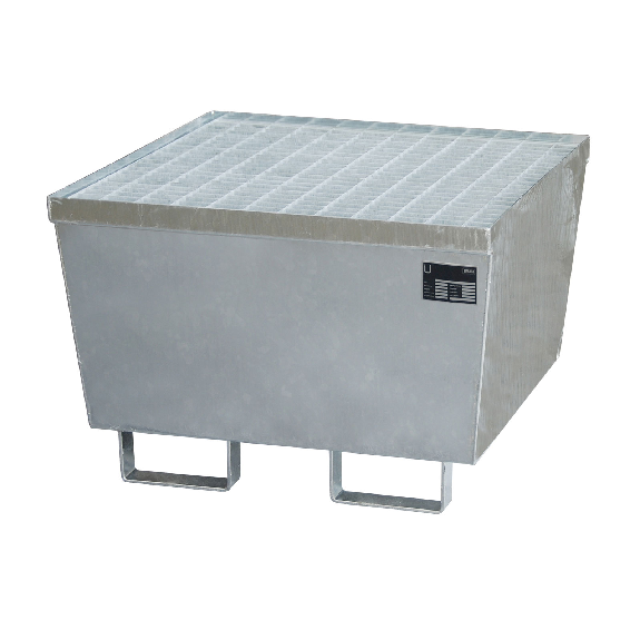 Cubeta colectora con rejilla 800 x 800 x 545 mm, galvanizada-Leer más