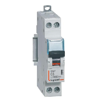 Disjoncteur DNX³ 4500 6kA borne à vis 1 module 1P+N 230V 6A  - 406772-Lire la description