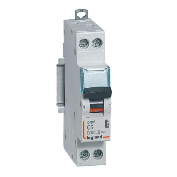 Disjoncteur DNX³ 4500 6kA borne à vis 1 module 1P+N 230V 6A - 406772 Disjoncteur DNX³ 4500 6kA borne à vis 1 module 1P+N 230V 6A - 406772-Lire la description