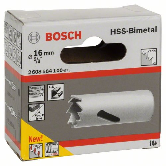 Lochsäge HSS-Bimetall für Standardadapter, 16 mm, 5/8"-Beschreibung lesen