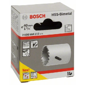 Lochsäge HSS-Bimetall für Standardadapter, 40 mm, 1 9/16"-Beschreibung lesen