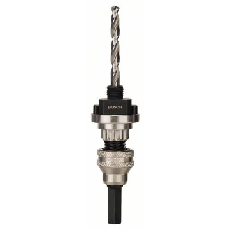 Adaptador hexagonal Q-Lock para coronas 14-210mm 1/2,5/8 + broca centradora - BOSCH 2609390589-Leer más