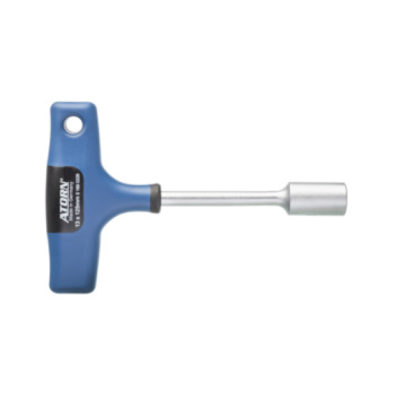 Llave de vaso hexagonal ATORN, 14x125 mm con mango en T-Leer más