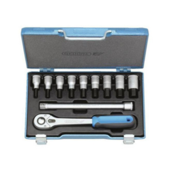 Astuce de visser Gredore, 11 pièces, 1/2 ", 5-17 mm, p. Vis avec hexadées. Int.-Leggi tutto