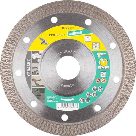 1 disco de corte de diamante ProCeram.Turbo   125 mm-Leer más